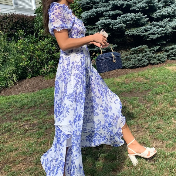 Dresses | Sau Lee Georgia Dress In Blue | Poshmark